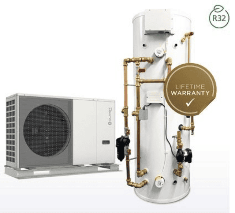 9kW Clivet Heat Pump and 200 litre heat pump cylinder - Cylinders2Go